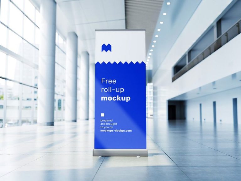 Mockup standee cuốn