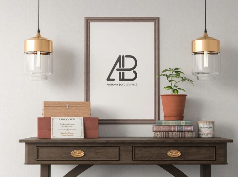 Mockup áp phích cổ điển