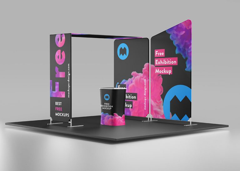 Mockup mô hình triển lãm