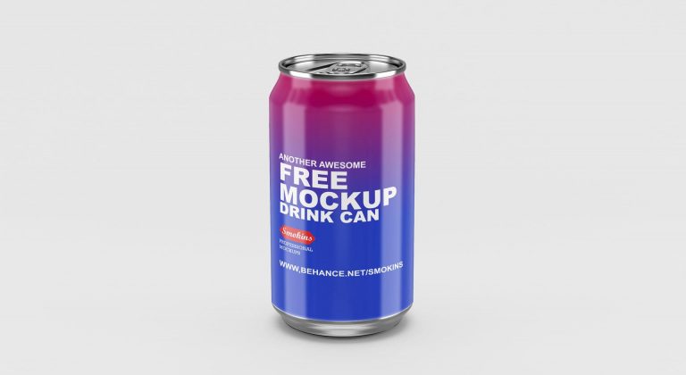 Mockup lon nước, lon bia