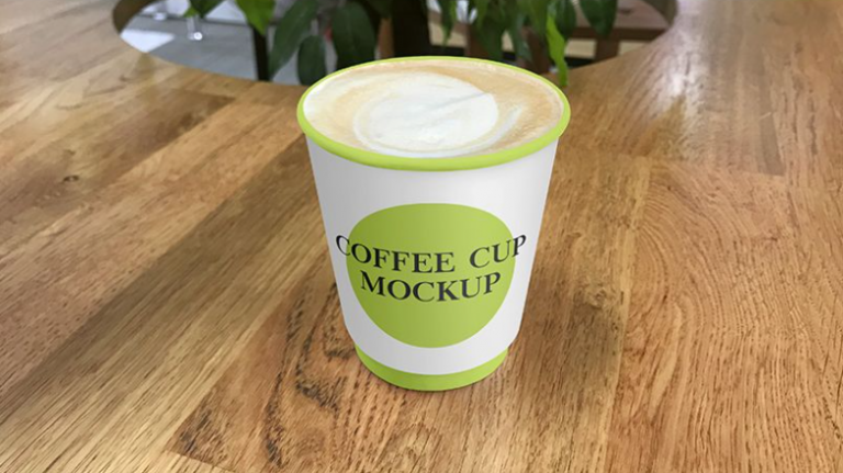 Mockup cốc cafe giấy