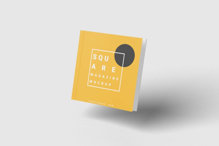Mockup sách, tạp chí hình vuông