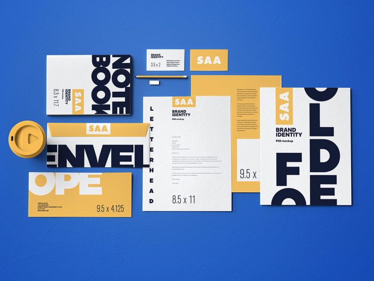 Mockup bộ nhận diện thương hiệu
