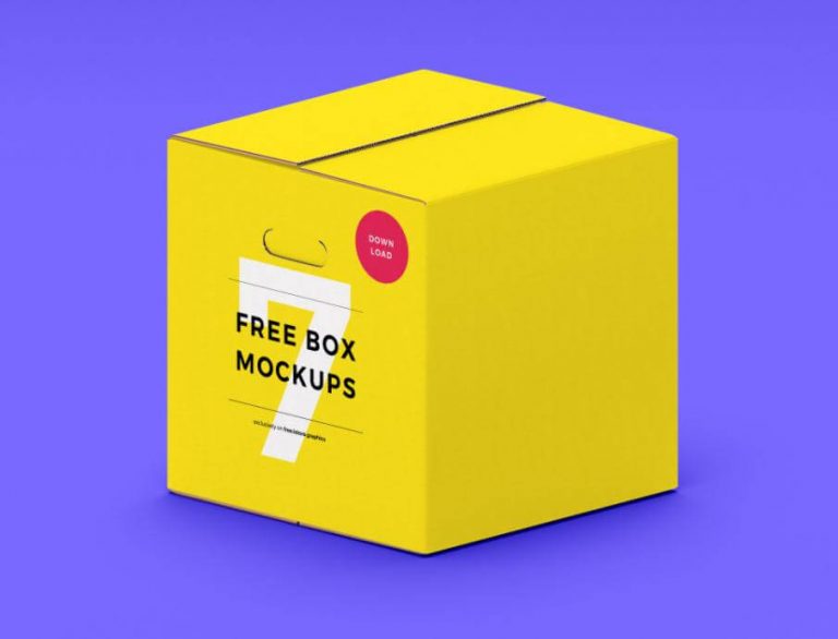 Mockup hộp giấy hình vuông