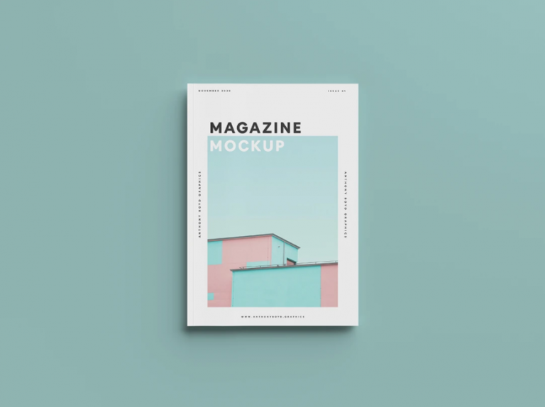 Mockup trang bìa quyển tạp chí