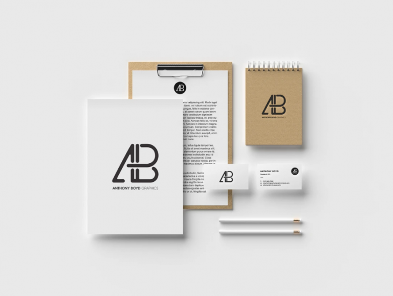 Mockup bộ nhận diện thương hiệu