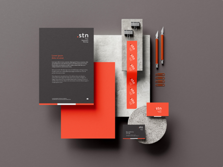Mockup văn phòng phẩm miễn phí