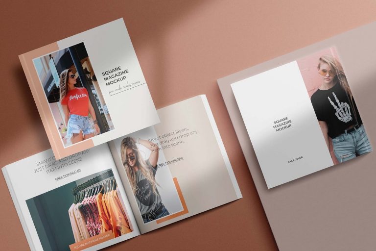 Mockup tạp chí kích thước vuông