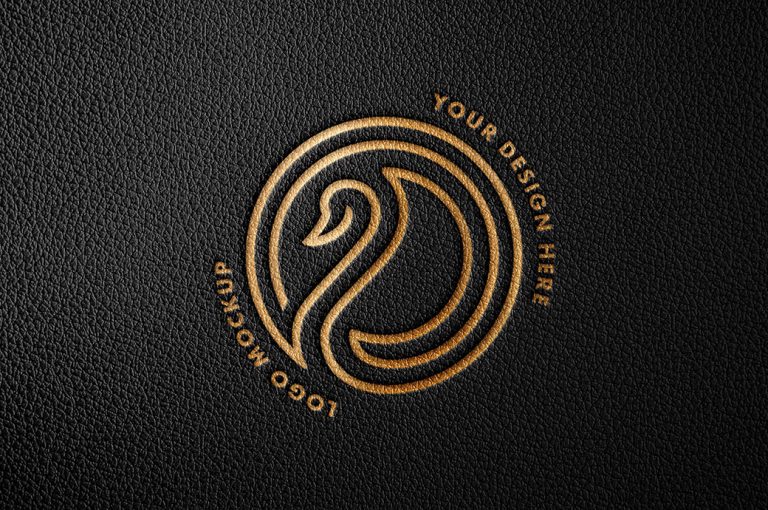 Mockup logo bìa da