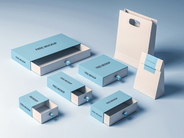 Mockup hộp giấy