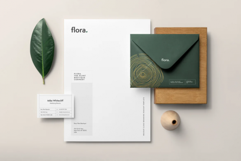 Branding mockup thiên nhiên