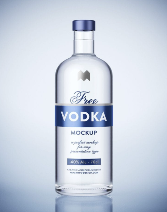 Download Mockup chai rượu vodka - Download Mockup miễn phí | Free Mockup | Mockup work