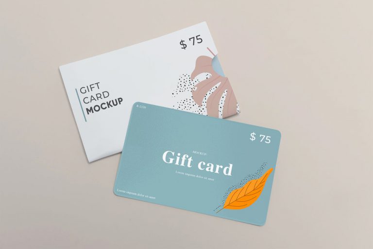 Mockup gift voucher