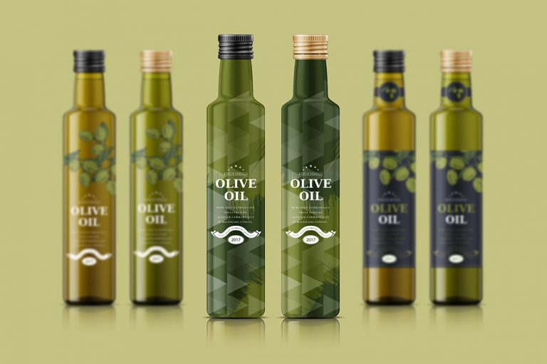 Mockup chai thủy tinh