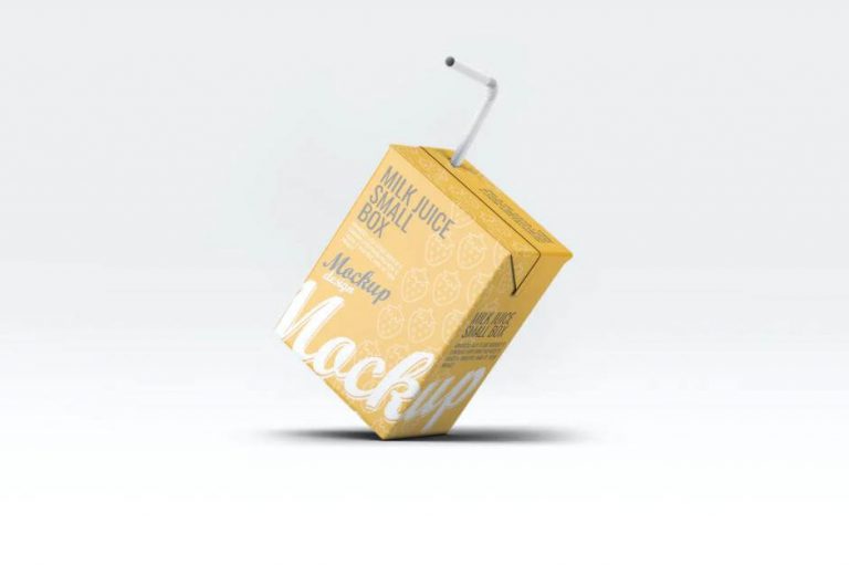 Mockup hộp sữa nhỏ