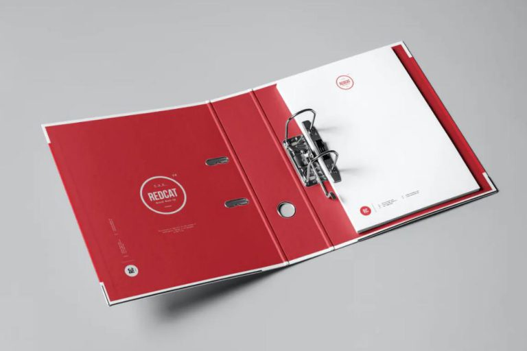 Mockup bìa còng văn phòng