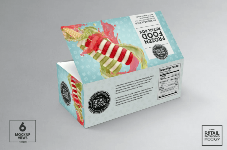 Mockup hộp carton đựng đồ
