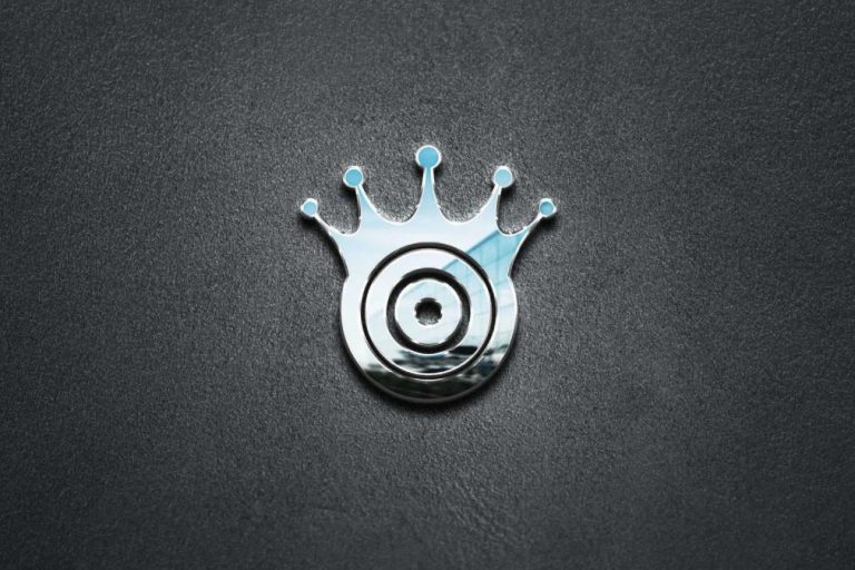 Mockup logo tráng gương