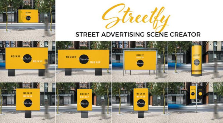 Mockup biển quảng cáo đường phố