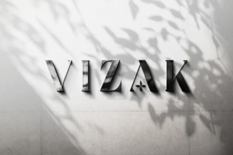 Logo mockup trên tường