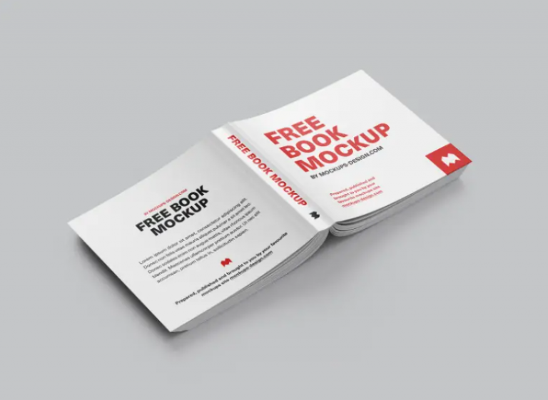 Mockup sách vuông miễn phí