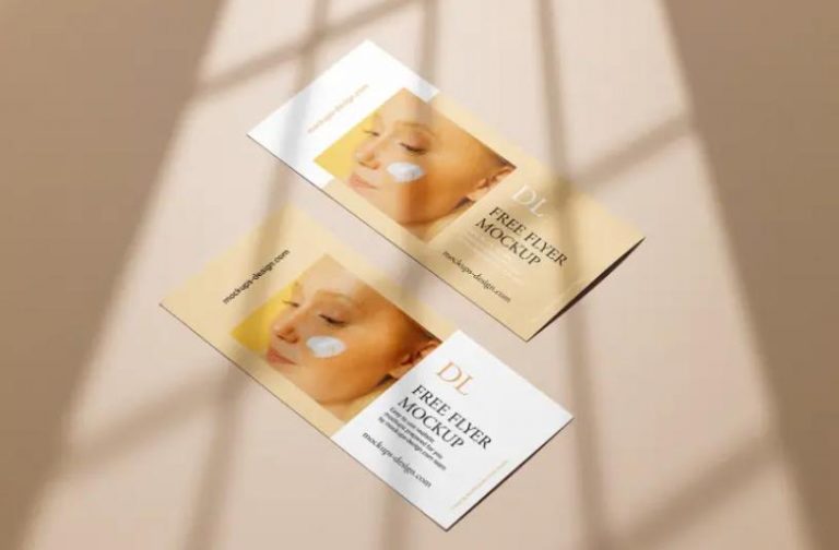 Mockup tờ rơi DL ngang