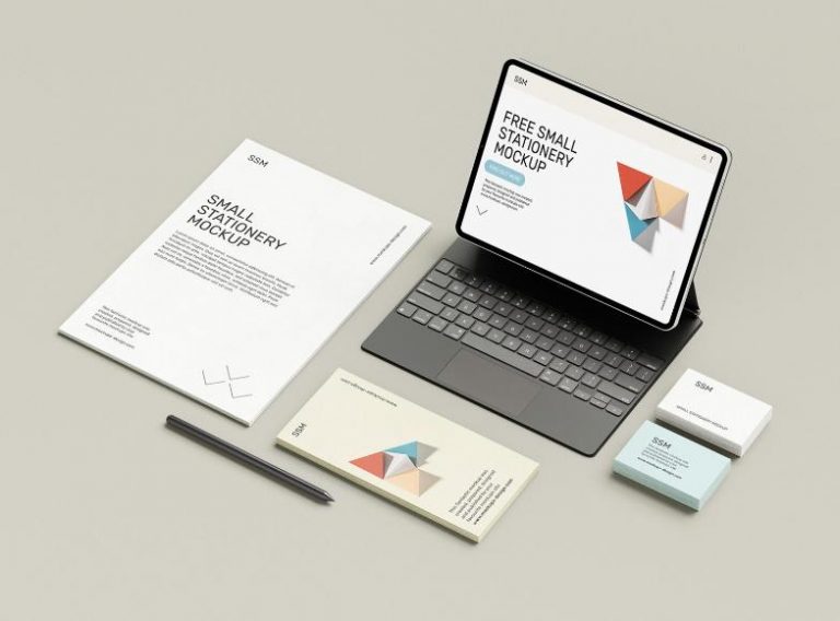 Mockup psd bộ nhận diện thương hiệu văn phòng phẩm