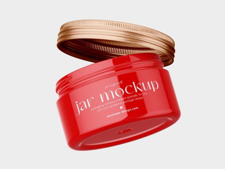 Mockup lọ mỹ phẩm lắp kim loại