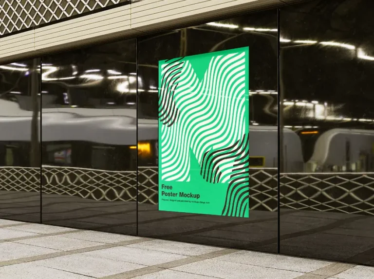 Mockup poster trên phố