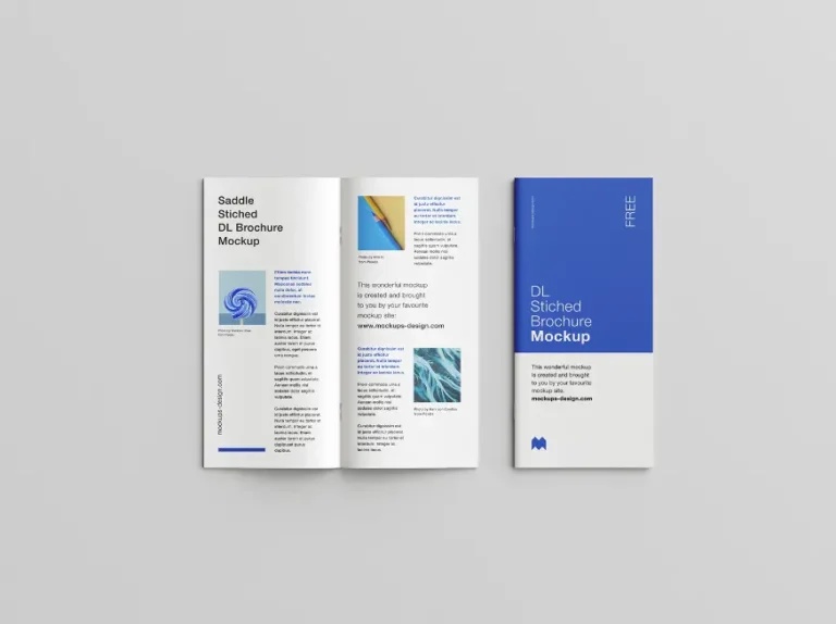 Mockup brochure khổ DL
