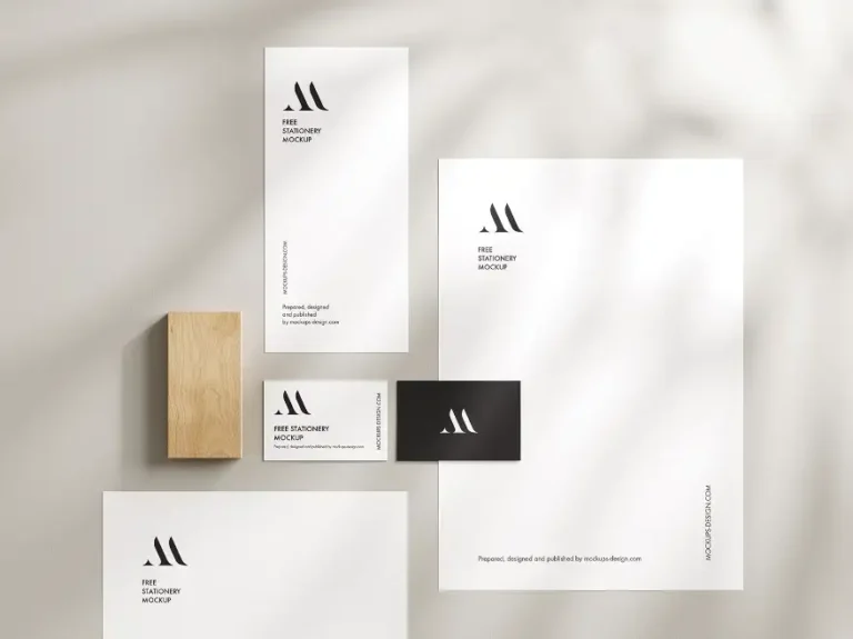 Mockup bộ nhận diện giấy tờ văn phòng