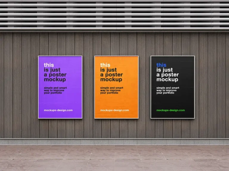 Mockup poster trên đường phố