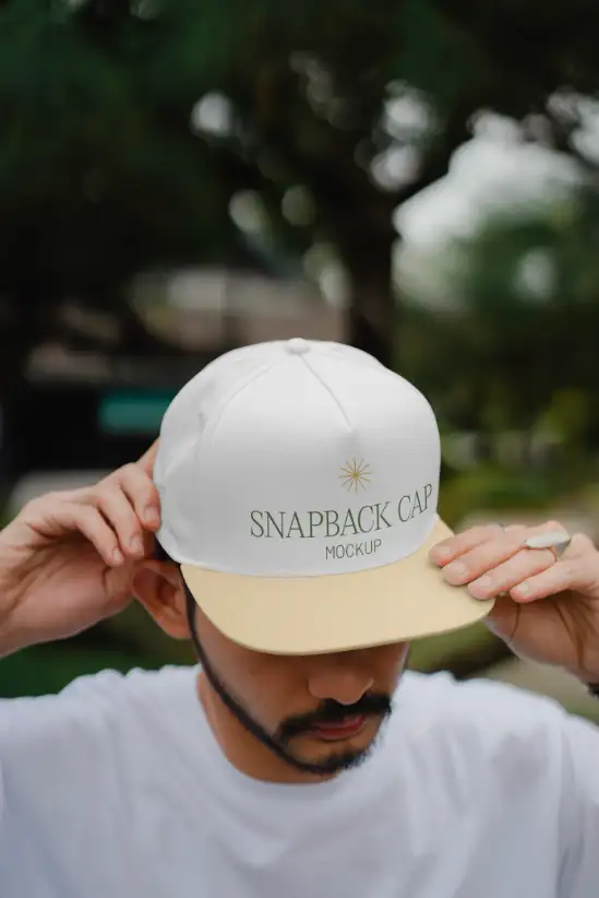 Mockup mũ snapback miễn phí