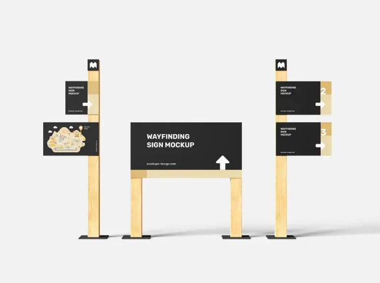 Mockup biển chỉ đường