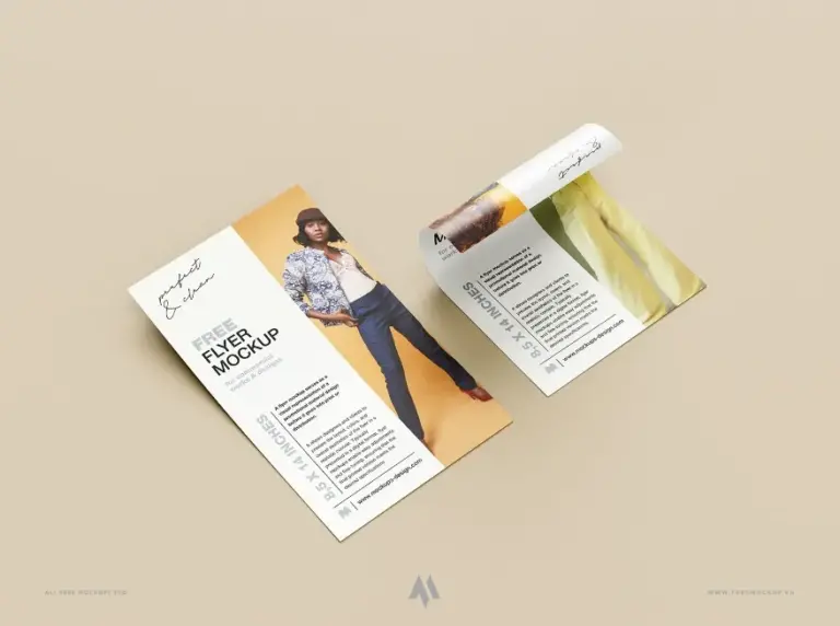 Mockup tờ rơi khổ dọc