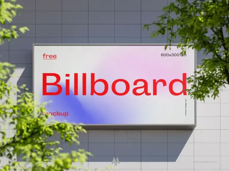 Mockup biển quảng cáo trên tòa nhà