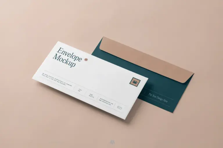 Mockup phong bì thư khổ ngang