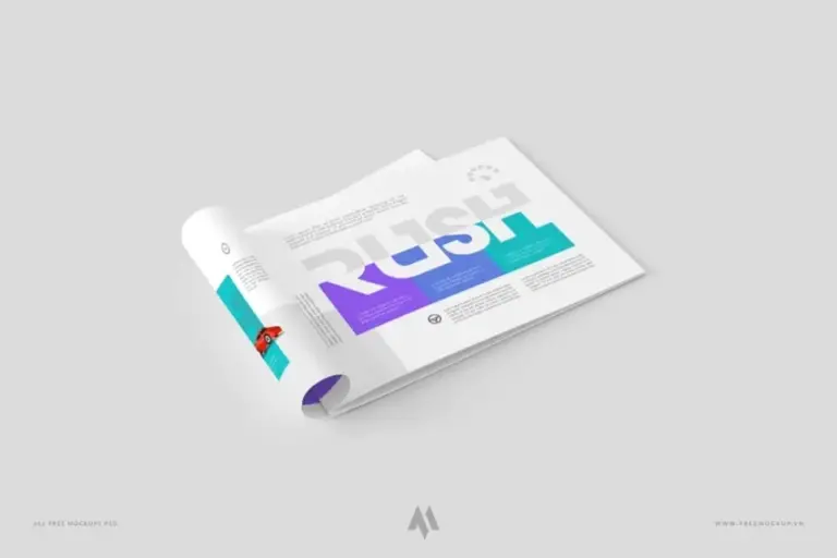 Mockup Brochure trên nền trắng