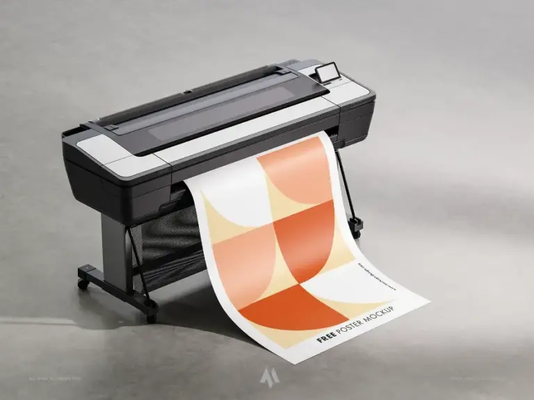 Mockup poster, tờ rơi đang in