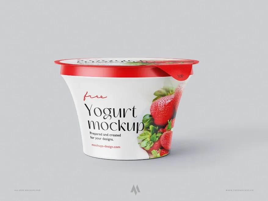 Mockup hộp sữa chua