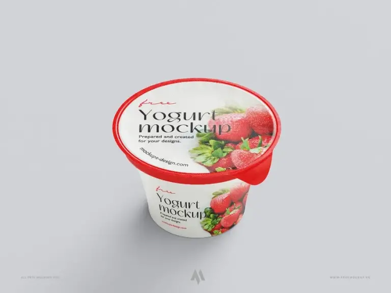 Mockup hộp sữa chua