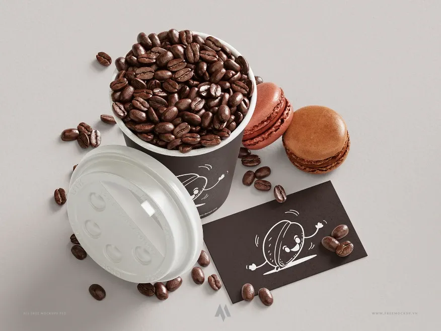 Mockup bộ nhận diện thương hiệu Coffee