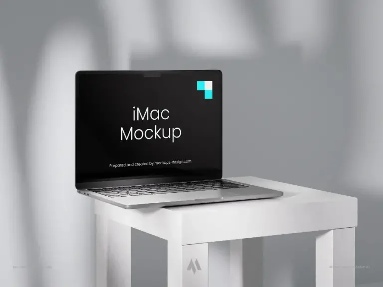 Mockup MacBook trên bàn