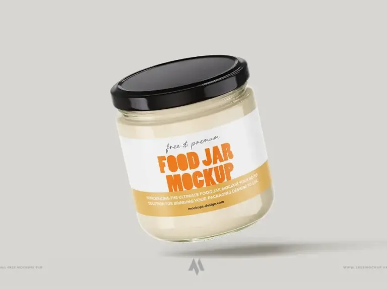 Mockup lọ thủy tinh đựng thực phẩm