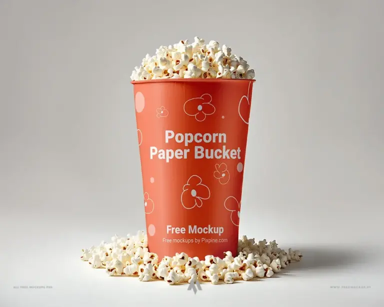 Mockup cốc bỏng ngô