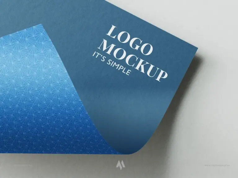 Mockup logo miễn phí trên giấy