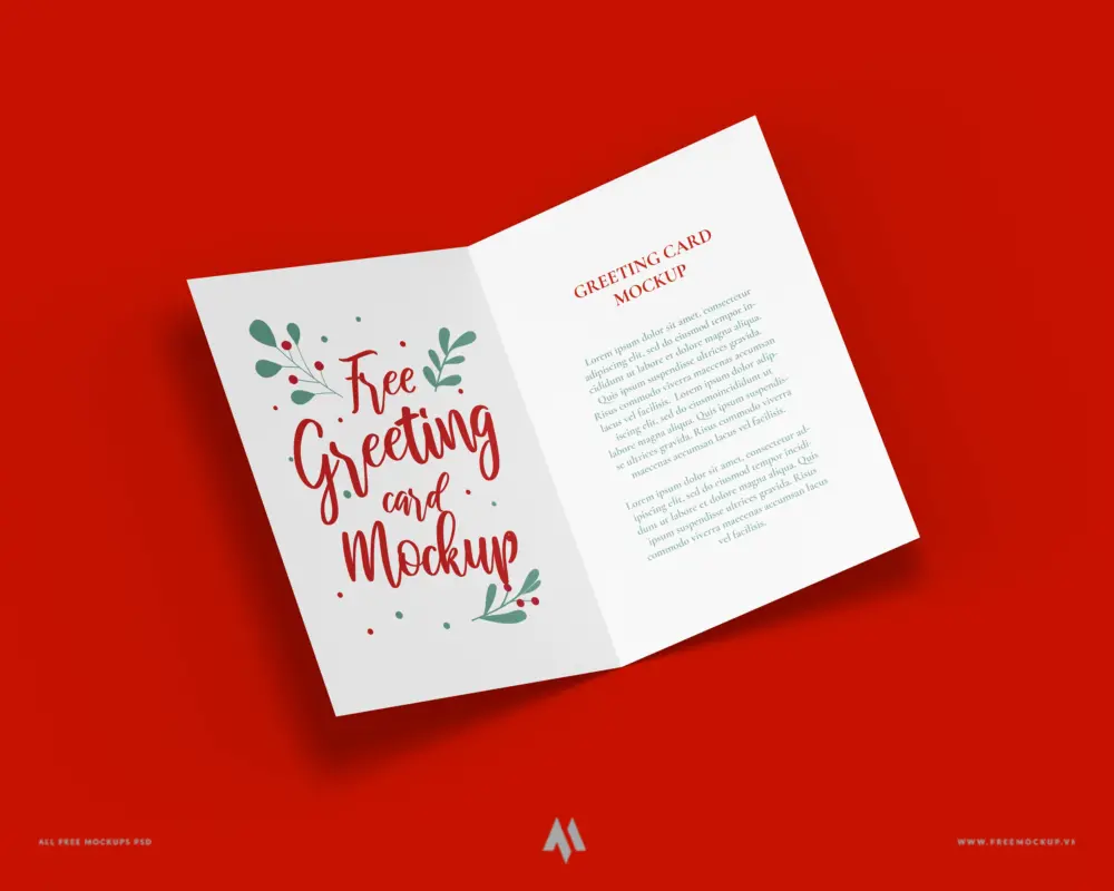 Mockup thiệp giáng sinh