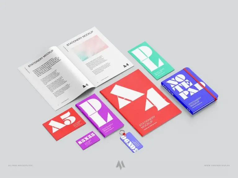 Mockup bộ nhận diện thương hiệu miễn phí