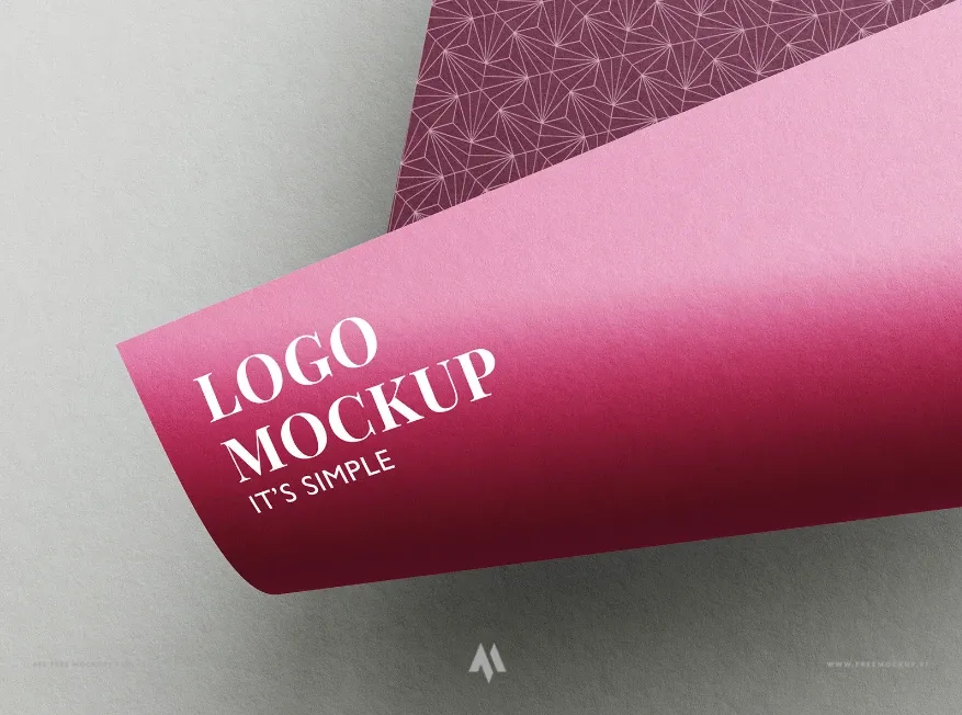 Mockup logo miễn phí trên giấy