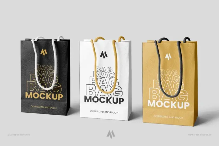 Mockup túi quà tặng giấy mỹ thuật